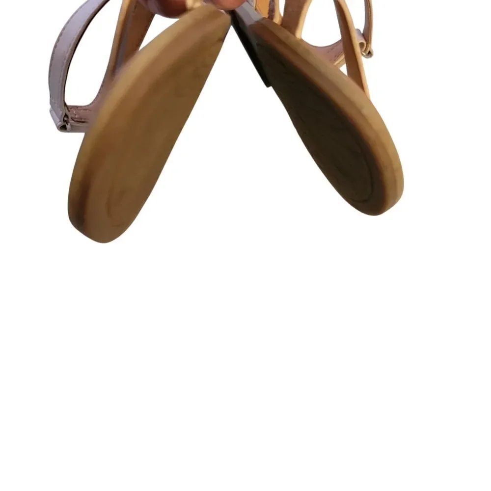Cat & Jack Glitter Strap Sandals - Beige Pink